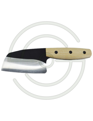 ROMBO BLACKBLADE (S) ASH WOOD - LAME 119MM - MANCHE FRENE - ETUI CUIR VEGETAL | SHOOTINGSHOP ARMURERIE MODERNE