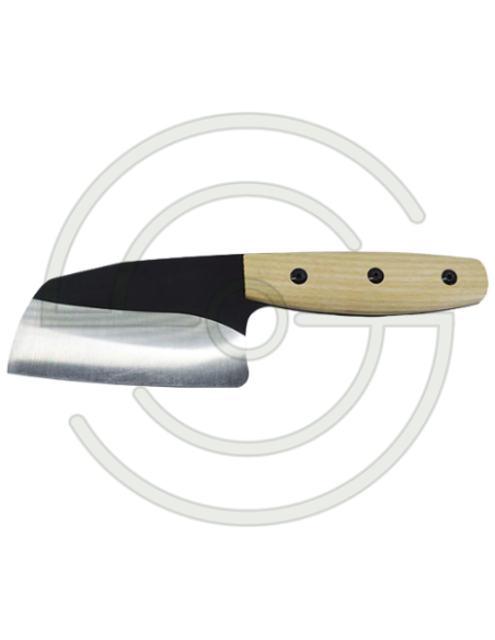 ROMBO BLACKBLADE (S) ASH WOOD - LAME 119MM - MANCHE FRENE - ETUI CUIR VEGETAL | SHOOTINGSHOP ARMURERIE MODERNE