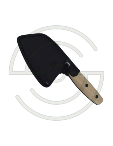 ROMBO BLACKBLADE (S) ASH WOOD - LAME 119MM - MANCHE FRENE - ETUI CUIR VEGETAL | SHOOTINGSHOP ARMURERIE MODERNE