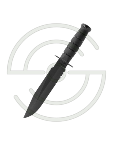 KA-BAR BLACK FIGHTER MIXTE - LAME 203MM - MANCHE KRATON - ETUI CUIR/CORDURA | SHOOTINGSHOP ARMURERIE MODERNE