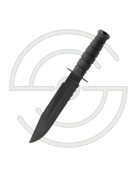 KA-BAR BLACK FIGHTER MIXTE - LAME 203MM - MANCHE KRATON - ETUI CUIR/CORDURA | SHOOTINGSHOP ARMURERIE MODERNE