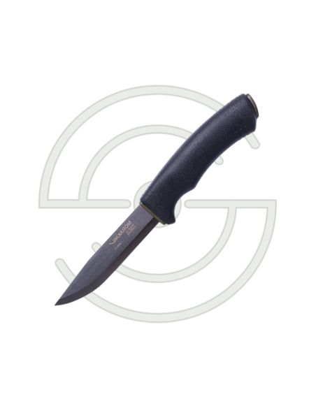 BUSHCRAFT SURVIVAL BLACK - LAME 109MM - MANCHE CAOUTCHOUC - ETUIS POLYMERE | SHOOTINGSHOP ARMURERIE MODERNE