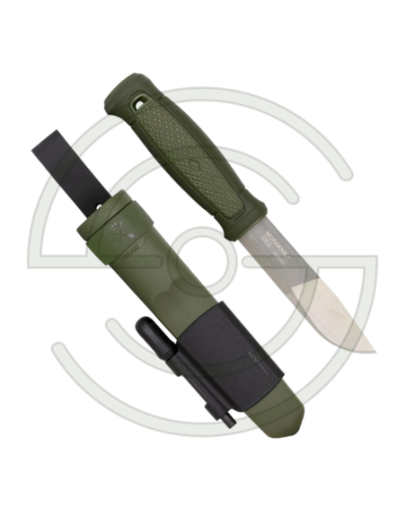 KANSBOL AVEC KIT DE SURVIE - VERT - LAME 109 MM - MANCHE TPE - ETUI POLYMERE | SHOOTINGSHOP ARMURERIE MODERNE