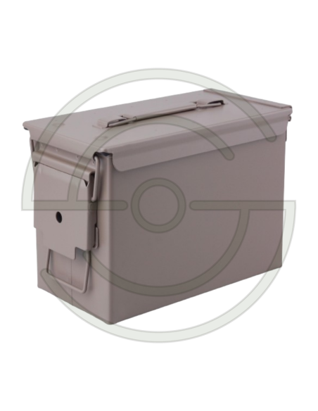 CAISSE MUNITIONS METAL CAL.50 33X18X23 CM TAN