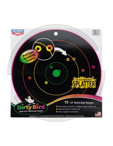 CIBLE DIRTY BIRDS MULTICOLORES 20CM X20 | SHOOTINGSHOP ARMURERIE MODERNE