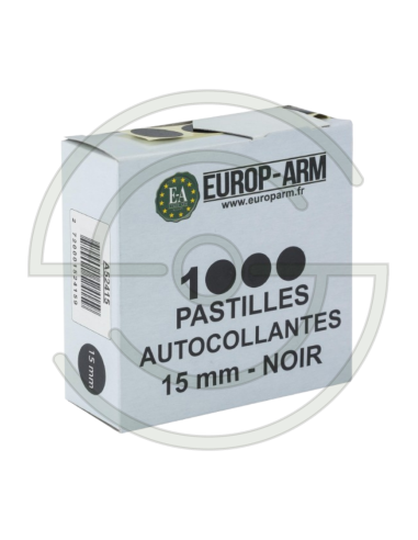 PASTILLES AUTOCOLLANTES DIAM. NOIRE 19 MM | SHOOTINGSHOP ARMURERIE MODERNE