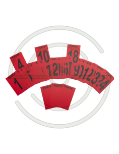 Lot de 27 plaques postes de chasse Rouge | SHOOTINGSHOP ARMURERIE MODERNE