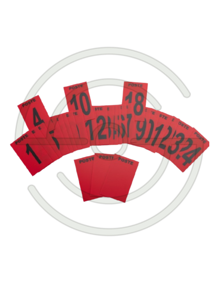 Lot de 27 plaques postes de chasse Rouge | SHOOTINGSHOP ARMURERIE MODERNE