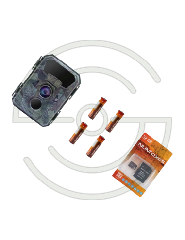 PACK PIEGE PHOTOGRAPHIQUE PIE1066 + 4 PILES AA LR6 + CARTE MEMOIRE 32 GB | SHOOTINGSHOP ARMURERIE MODERNE