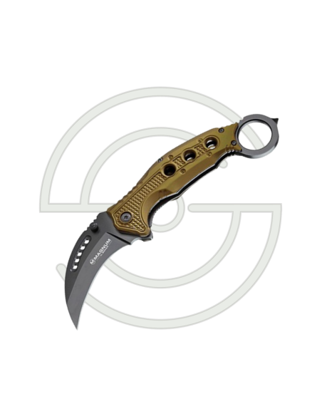 Böker Magnum Couteau Black Scorpion - Lame 76mm - Manche Aluminium - Clip - Anneau