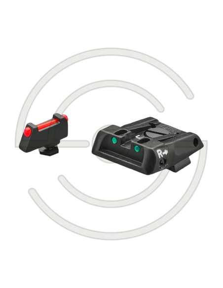 HAUSSE ET GUIDON REGLABLE POUR GLOCK FFIBRE OPTIQUE ROUGE ET VERTE | SHOOTINGSHOP ARMURERIE MODERNE