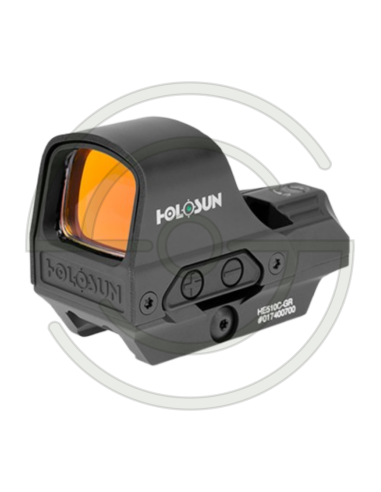 HOLOSUN REFLEX ELITE 510C - RETICULE : VERT - BOUTON +/- ET PANNEAU SOLAIRE - MONTAGE QD | SHOOTINGSHOP ARMURERIE MODERNE