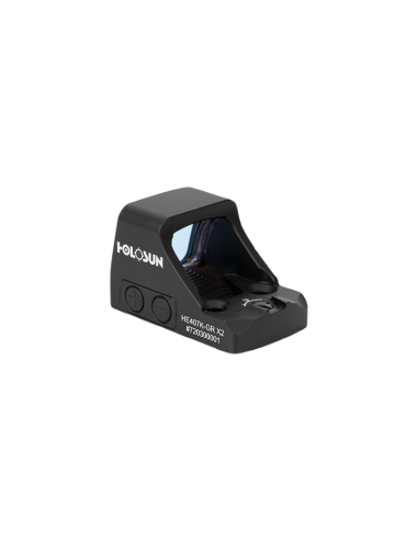 HOLOSUN REFLEX 407K X2 - RETICULE : DOT 6 MOA VERT - BOUTON +/- - SANS ADAPTATEUR | SHOOTINGSHOP ARMURERIE MODERNE