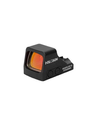 HOLOSUN REFLEX 407K X2 - RETICULE : DOT 6 MOA VERT - BOUTON +/- - SANS ADAPTATEUR | SHOOTINGSHOP ARMURERIE MODERNE