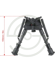 BIPIED 6-9 CARBON GRENADIERE RAIL PICATINNY PIEDS RETRACTABLES | SHOOTINGSHOP ARMURERIE MODERNE