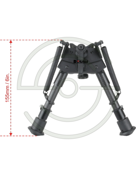 BIPIED 6-9 CARBON GRENADIERE RAIL PICATINNY PIEDS RETRACTABLES | SHOOTINGSHOP ARMURERIE MODERNE