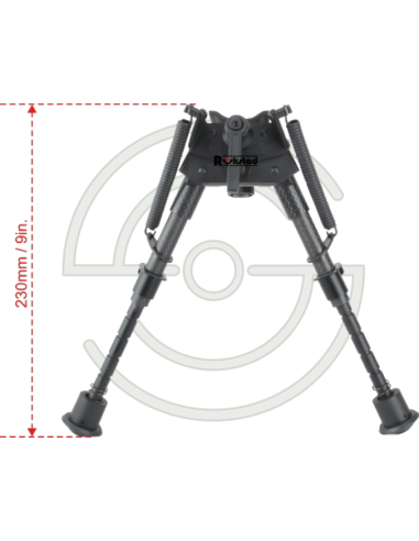 BIPIED 6-9 CARBON GRENADIERE RAIL PICATINNY PIEDS RETRACTABLES | SHOOTINGSHOP ARMURERIE MODERNE
