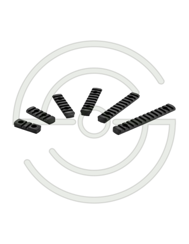 SET DE 6 RAILS PICATINNY EN POLYMERE COMPATIBLE M-LOK - NOIR | SHOOTINGSHOP ARMURERIE MODERNE
