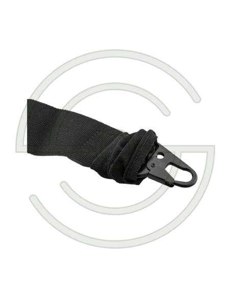 SANGLE 2 POINTS DEGRAFABLE AVEC ATTACHE CROCODILE NOIRE | SHOOTINGSHOP ARMURERIE MODERNE