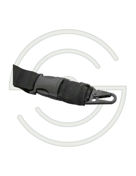 SANGLE 1 POINT DEGRAFABLE AVEC ATTACHE CROCODILE NOIRE | SHOOTINGSHOP ARMURERIE MODERNE