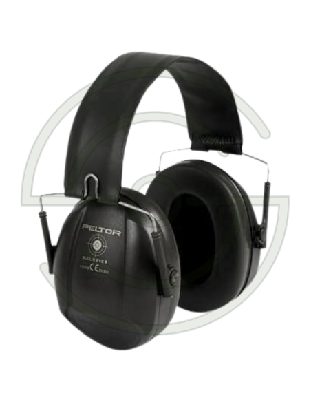 Casque anti-bruit Peltor Bull’s Eye noir. Protection auditive efficace, confortable et idéal pour le tir sportif.