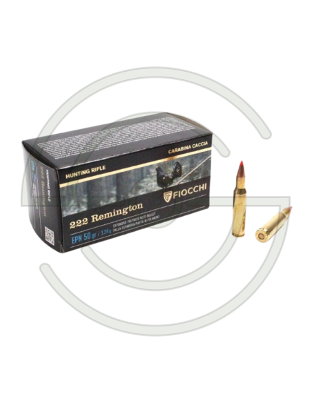 Cartouche FIOCCHI Cal 222 Rem - FMJ HP 50GR - x50 | SHOOTINGSHOP ARMURERIE MODERNE