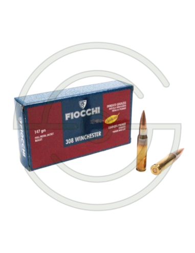 CARTOUCHE FIOCCHI 308 WIN FMJ 147GR /20