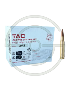 CARTOUCHES TAC CAL 308 WIN SPECIAL TIR SPORTIF - 147GR X20 | SHOOTINGSHOP ARMURERIE MODERNE