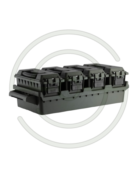 Set 4 caisses à munitions avec bac de transport SE | SHOOTINGSHOP ARMURERIE MODERNE