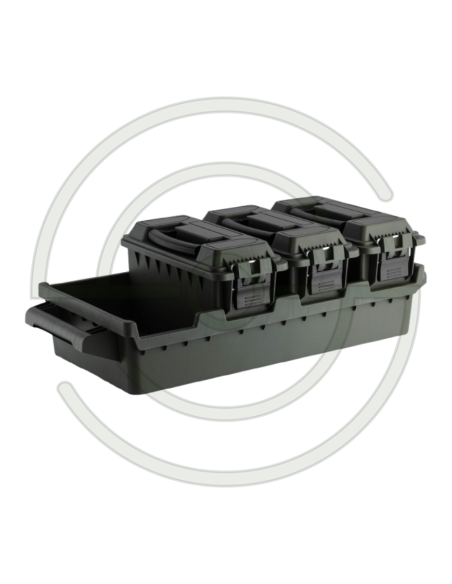 Set 4 caisses à munitions avec bac de transport SE | SHOOTINGSHOP ARMURERIE MODERNE