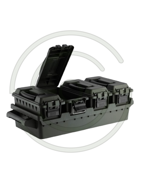 Set 4 caisses à munitions avec bac de transport SE | SHOOTINGSHOP ARMURERIE MODERNE