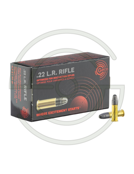 CART. GECO RIFLE CAL. .22 LR LRN 40GR 259 G BTE 50 | SHOOTINGSHOP ARMURERIE MODERNE