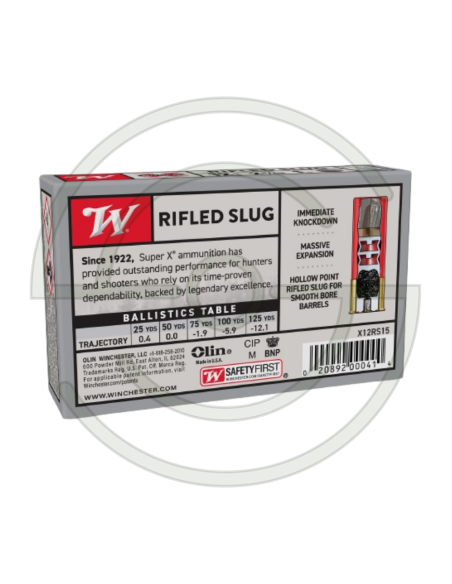 CARTOUCHES SLUG SUPER X HP CAL 12/70 - 28G  X 5 | SHOOTINGSHOP ARMURERIE MODERNE