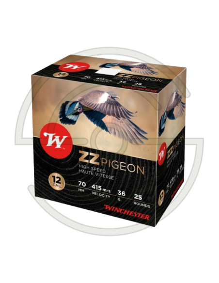 CARTOUCHES GRENAILLE DE PLOMB ZZ PIGEON CAL 12/70 36GR X25 | SHOOTINGSHOP ARMURERIE MODERNE