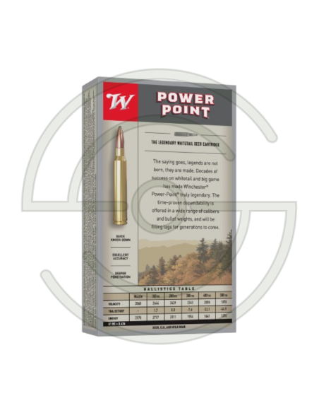 CARTOUCHES POWER POINT CAL 7 REM MAG - 175GR X20 | SHOOTINGSHOP ARMURERIE MODERNE