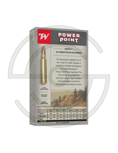 CARTOUCHES POWER POINT CAL 300 WIN MAG - 180GR X20 | SHOOTINGSHOP ARMURERIE MODERNE