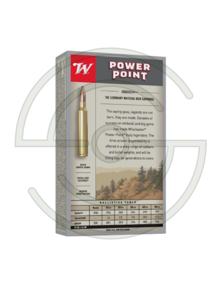 CARTOUCHES POWER POINT CAL 300 WIN MAG - 180GR X20 | SHOOTINGSHOP ARMURERIE MODERNE