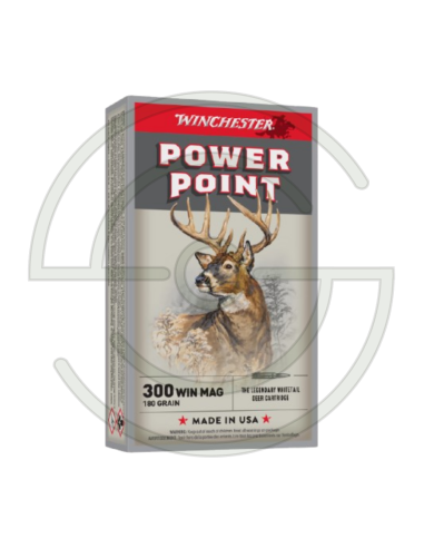 CARTOUCHES POWER POINT CAL 300 WIN MAG - 180GR X20 | SHOOTINGSHOP ARMURERIE MODERNE