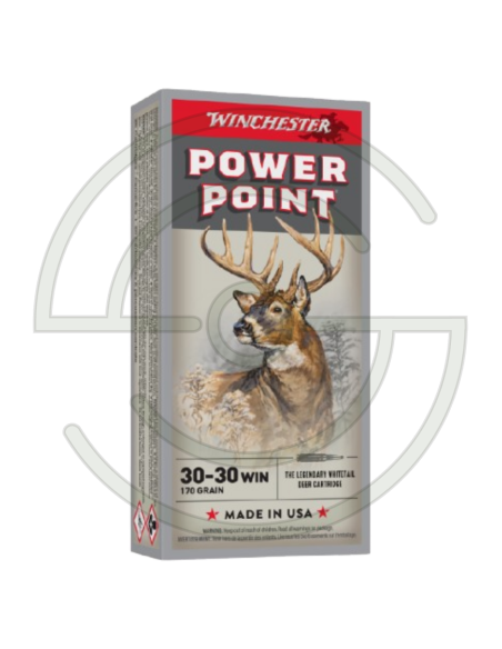 CARTOUCHES PWER POINT CAL 30-30 WIN - 170 GR X20 | SHOOTINGSHOP ARMURERIE MODERNE