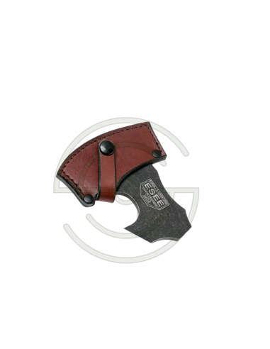 HACHE GIBSON - LAME 115MM - MANCHE MICARTA - ETUI CUIR | SHOOTINGSHOP ARMURERIE MODERNE