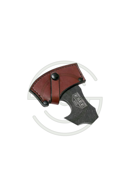 HACHE GIBSON - LAME 115MM - MANCHE MICARTA - ETUI CUIR | SHOOTINGSHOP ARMURERIE MODERNE