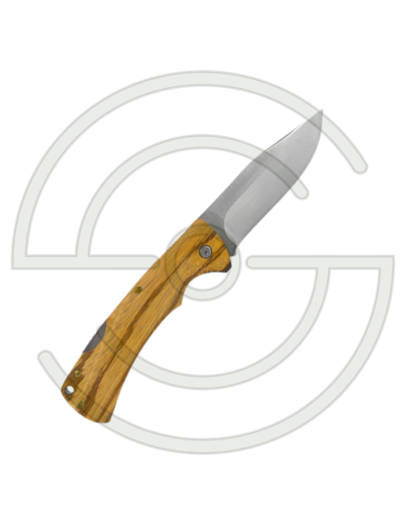 COUTEAU PLIANT - LAME 90MM - MANCHE BOIS DE ZEBRANO - ANNEAU POUR DRAGONNE | SHOOTINGSHOP ARMURERIE MODERNE