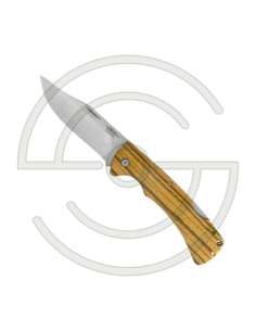 COUTEAU PLIANT - LAME 90MM - MANCHE BOIS DE ZEBRANO - ANNEAU POUR DRAGONNE | SHOOTINGSHOP ARMURERIE MODERNE 2