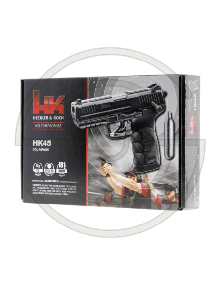 PIST. CO2 HK HK45 BRONZÉ CAL. 450 MM BB'S 19CPS DA | SHOOTINGSHOP ARMURERIE MODERNE