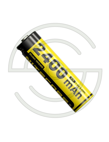 PACK 4X BATTERIES (AA) NH2400 - 2400MAH CHACUN - PORT USB-C | SHOOTINGSHOP ARMURERIE MODERNE