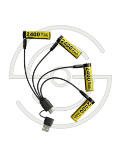 PACK 4X BATTERIES (AA) NH2400 - 2400MAH CHACUN - PORT USB-C | SHOOTINGSHOP ARMURERIE MODERNE 2