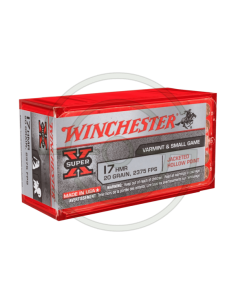Cartouches Winchester Super‑X — Calibre .17 HMR Varmint‑JHP x50 | Armurerie Moderne Shooting Shop